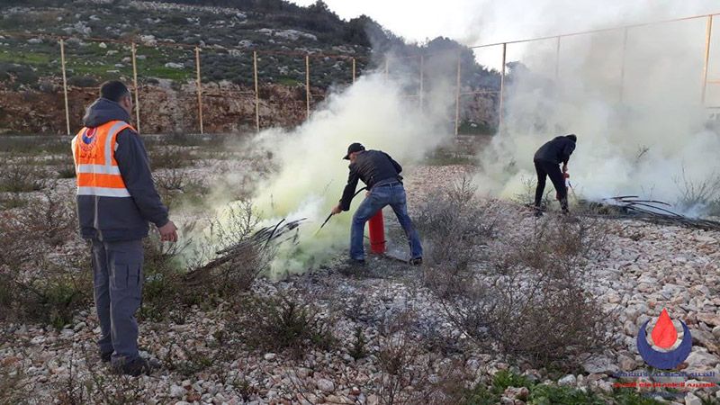 دورة إطفاء للدفاع المدني التابع للهيئة الصحية في #زبقين الجنوبية