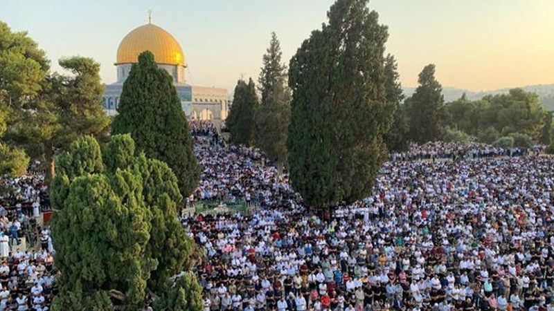 أكثر من مئة ألف مُصلٍ أدّوا صلاة عيد الأضحى في المسجد الأقصى المبارك