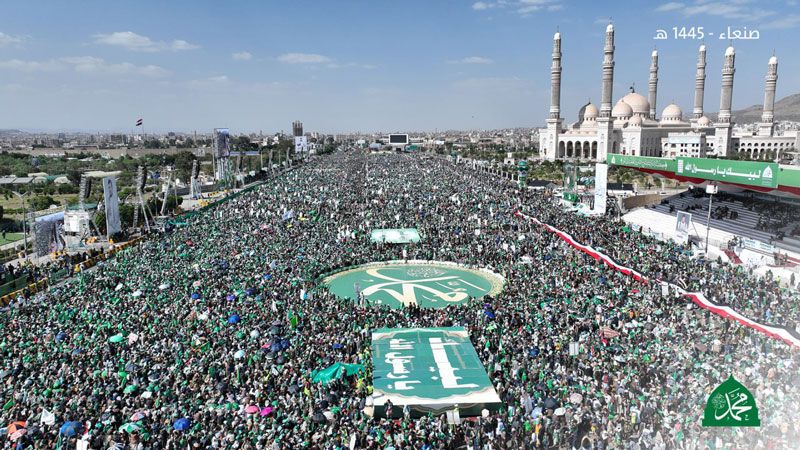 اليمن: بالصور والفيديو.. حشود مليونية في العاصمة صنعاء والمحافظات إحياءً لذكرى المولد النبوي الشريف