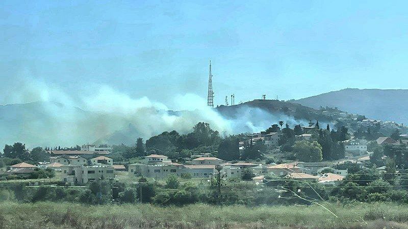 بالصورة: اتساع الحرائق وسط مستعمرة المطلة الصهيونية