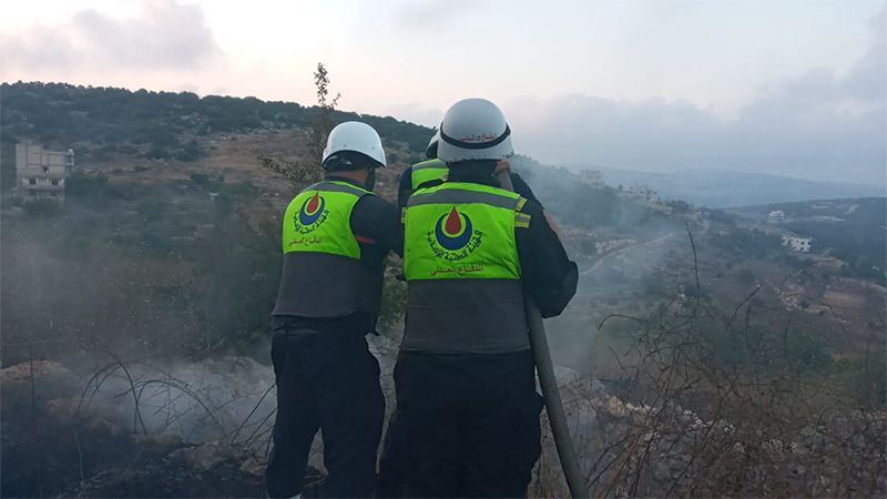 لبنان: الدفاع المدني - الهيئة في مديرية جبل عامل الأولى يُخمد  19 حريقًا في اليومين الماضيين 