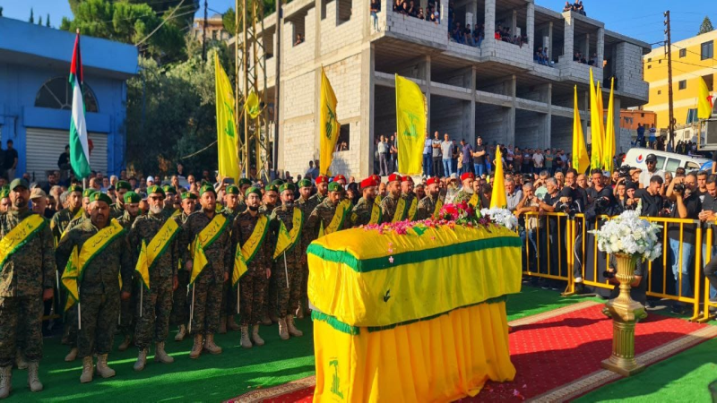 لبنان: تشييع الشهيدين السعيدين المجاهدين عباس حسين حمود (أمير) وفضل سميح نور الدين (مجاهد) في بلدة مركبا