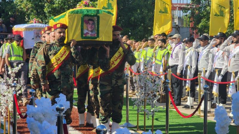 تشييع حاشد للشّهيد المجاهد حسن كريم وشهيد الغدر الصّهيوني يوسف يحيى في ديرسريان