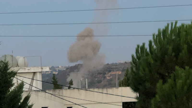 لبنان| الطيران المعادي اغار على أطراف حانين ورشاف بصاروخي جو -ارض