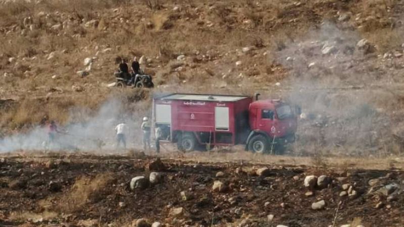 لبنان| قصف يشعل حريقًا على أطراف يحمر الشقيف