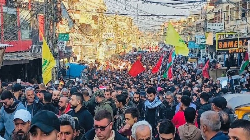 لبنان| تشييع في مخيم نهر البارد لشهيد من الجبهة الشعبية